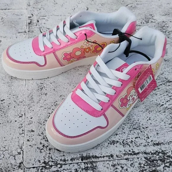 Barbie Women Shoes Pink Sneaker Lace Up Casual Shoes Size 9 NWT - Picture 3 of 10